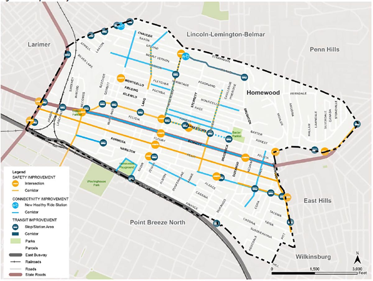 Homewood mobility plan map