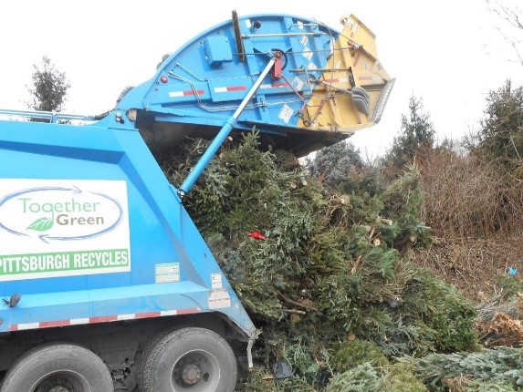 Truck with trees