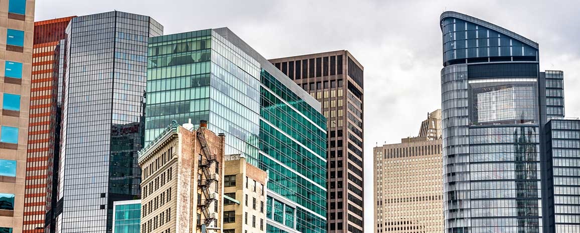 Shot of some Pittsburgh office buildings.