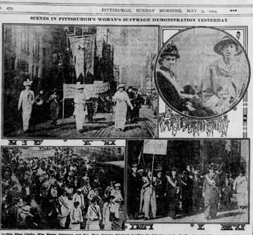 Pittsburgh’s 1914 Suffrage Parade, Pittsburgh Post-Gazette, May 3, 1914
