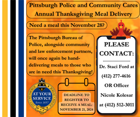 Pittsburgh Police and Community Cares Annual Thanksgiving Meal Delivery 
