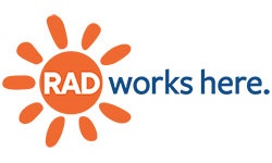 RAD Works Here logo