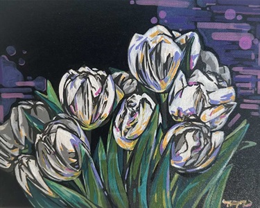 Acrylic bouquet of flowers by Juyeon